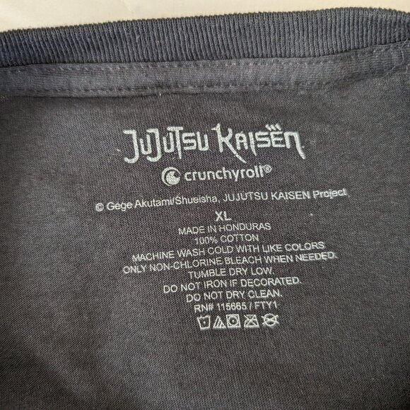 JUJUTSU KAISEN T Shirt‎ Men's XL Black Graphic Crunchyroll Short Sleeve - Picture 5 of 8